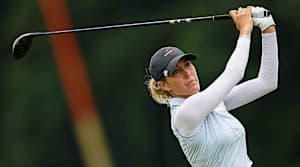 Jaye Marie Green watches a shot at the 2022 KPMG Women's PGA Championship.